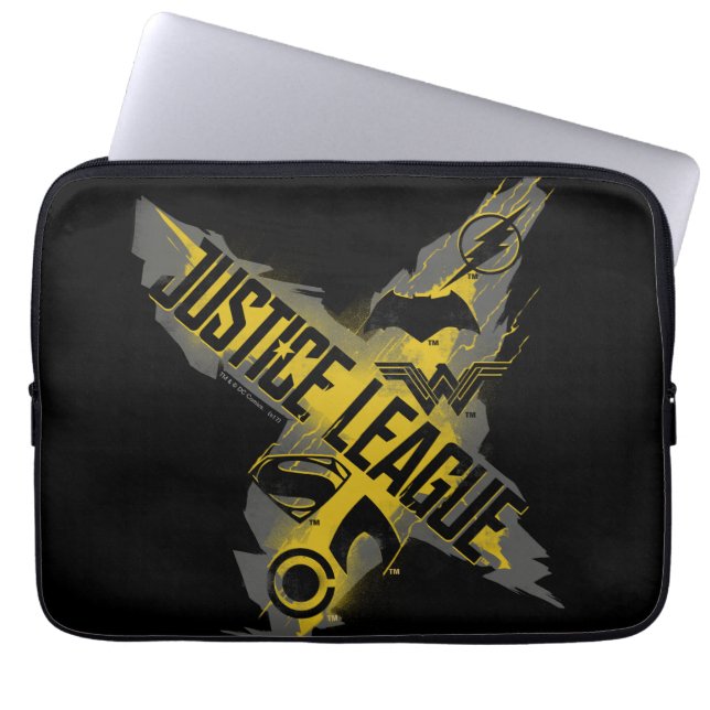 Justice League | Justice League & Team Symbols Laptop Sleeve (Voorkant)