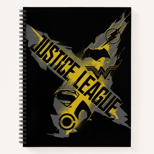 Justice League | Justice League & Team Symbols Notitieboek (Voorkant)