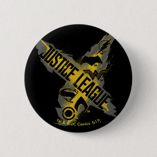 Justice League Justice League & Team Symbols Ronde Button 5,7 Cm