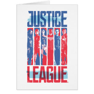 Justice League Kunst met blauwe en rode Pop