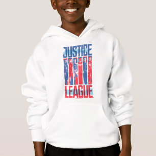 Justice League   Kunst met blauwe en rode Pop