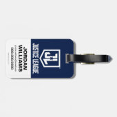 Justice League | Kunst met blauwe en rode Pop Bagagelabel (Achterkant horizontaal)