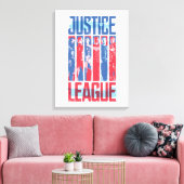Justice League | Kunst met blauwe en rode Pop Canvas Afdruk (Insitu (Woonkamer))