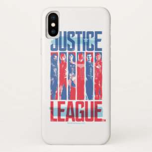 Justice League Kunst met blauwe en rode Pop Case-Mate iPhone Case