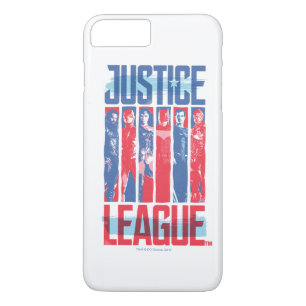 Justice League   Kunst met blauwe en rode Pop Case-Mate iPhone Case