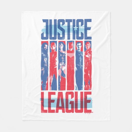 Justice League | Kunst met blauwe en rode Pop Fleece Deken (Voorkant)