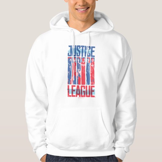 Justice League | Kunst met blauwe en rode Pop Hoodie (Voorkant)