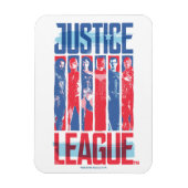Justice League | Kunst met blauwe en rode Pop Magneet (Verticaal)