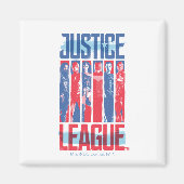 Justice League | Kunst met blauwe en rode Pop Magneet (Voorkant)