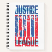 Justice League | Kunst met blauwe en rode Pop Notitieboek (Voorkant)