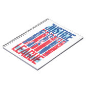 Justice League | Kunst met blauwe en rode Pop Notitieboek (Linkerzijde)