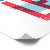 Justice League | Kunst met blauwe en rode Pop Poster (Hoek)