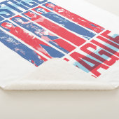 Justice League | Kunst met blauwe en rode Pop Sherpa Deken (3/4)