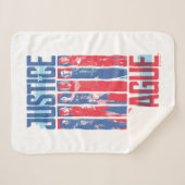 Justice League | Kunst met blauwe en rode Pop Sherpa Deken (Voorkant (horizontaal))