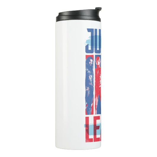 Justice League | Kunst met blauwe en rode Pop Thermosbeker (Gedraaid links)