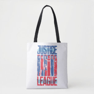 Justice League Kunst met blauwe en rode Pop Tote Bag