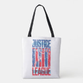 Justice League | Kunst met blauwe en rode Pop Tote Bag (Achterkant)
