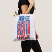 Justice League | Kunst met blauwe en rode Pop Tote Bag (Dichtbij)