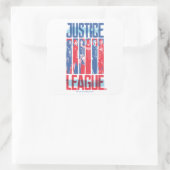 Justice League | Kunst met blauwe en rode Pop Vierkante Sticker (Tas)