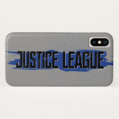 Justice League | Logo Blue Stroke Justice League Case-Mate iPhone Case (Achterkant (horizontaal))