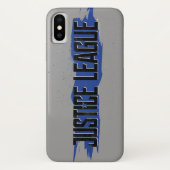 Justice League | Logo Blue Stroke Justice League Case-Mate iPhone Case (Achterkant)