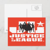 Justice League Logo en Character Silhouettes Briefkaart (Voorkant / Achterkant)