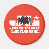 Justice League Logo en Character Silhouettes Magneet (Voorkant)