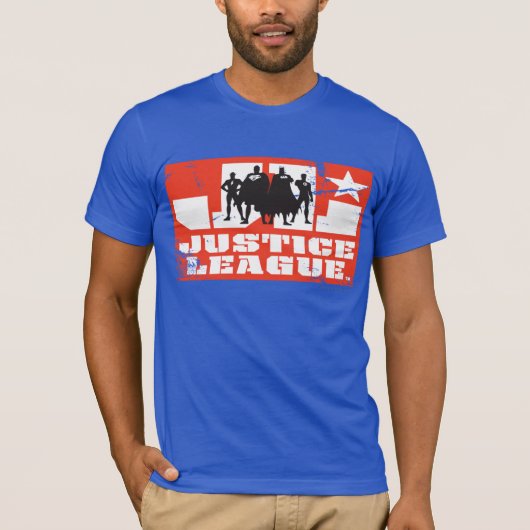 Justice League Logo en Character Silhouettes T-shirt (Voorkant)