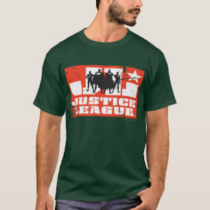 Justice League Logo en Character Silhouettes T-shirt