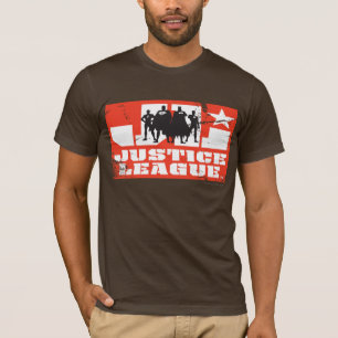 Justice League Logo en Character Silhouettes T-shirt
