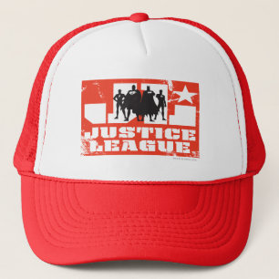Justice League Logo en Character Silhouettes Trucker Pet