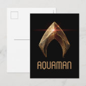 Justice League | Metallic Aquaman Symbol Briefkaart (Voorkant / Achterkant)
