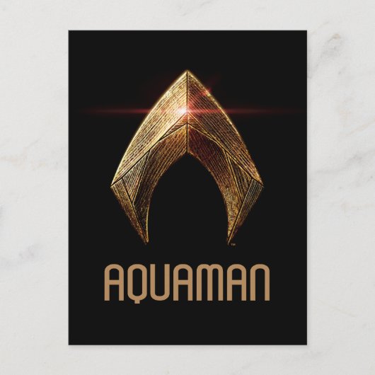 Justice League | Metallic Aquaman Symbol Briefkaart (Voorkant)