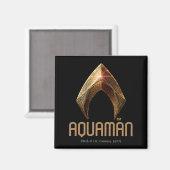 Justice League | Metallic Aquaman Symbol Magneet (Voorkant / Achterkant)