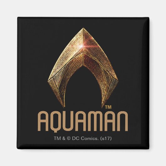 Justice League | Metallic Aquaman Symbol Magneet (Voorkant)
