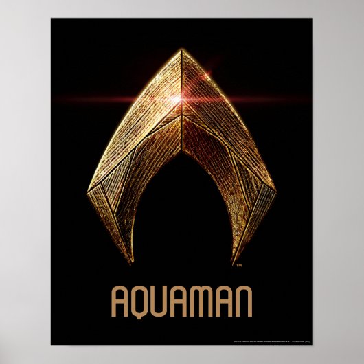 Justice League | Metallic Aquaman Symbol Poster (Voorkant)