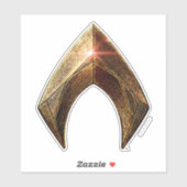 Justice League | Metallic Aquaman Symbol Sticker (Vel)