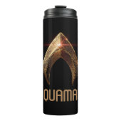 Justice League | Metallic Aquaman Symbol Thermosbeker (Voorkant)