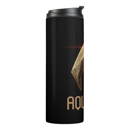 Justice League | Metallic Aquaman Symbol Thermosbeker (Gedraaid links)