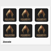 Justice League | Metallic Aquaman Symbol Vierkante Sticker (Vel)