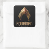 Justice League | Metallic Aquaman Symbol Vierkante Sticker (Tas)