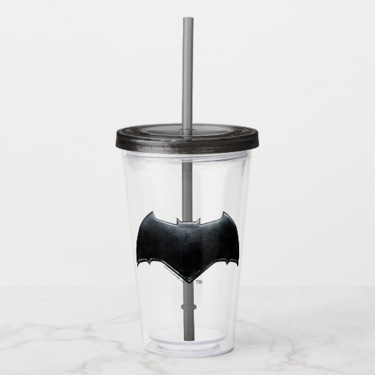 Justice League | Metallic Batman-symbool Acryl Drinkbeker (Voorkant)