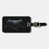Justice League | Metallic Batman-symbool Bagagelabel (Voorkant horizontaal)