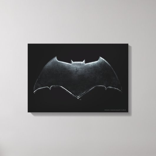 Justice League | Metallic Batman-symbool Canvas Afdruk (Voorkant)