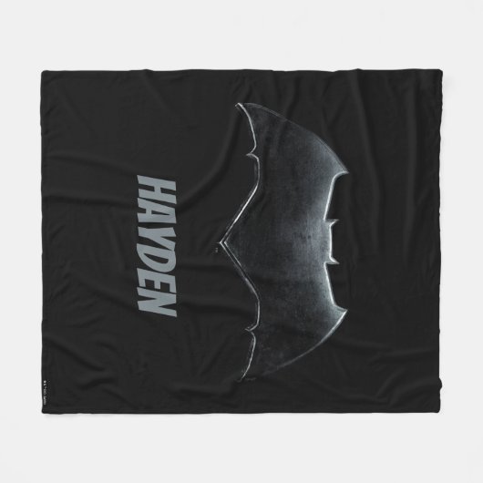 Justice League | Metallic Batman-symbool Fleece Deken (Voorkant (Horizontaal))