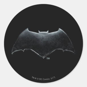 Justice League   Metallic Batman-symbool Ronde Sticker