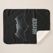 Justice League | Metallic Batman-symbool Sherpa Deken (Voorkant (horizontaal))