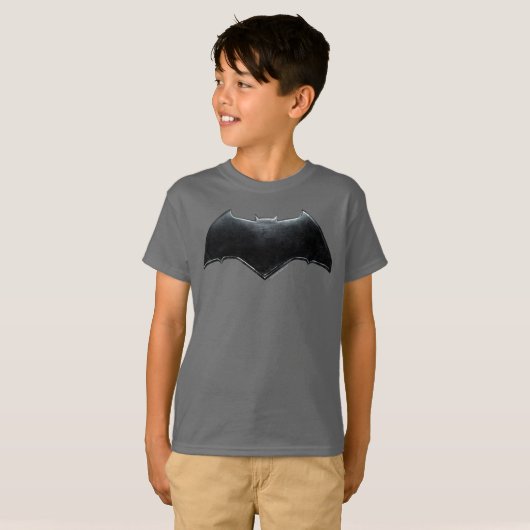 Justice League | Metallic Batman-symbool T-shirt (Voorkant volledig)