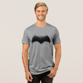 Justice League | Metallic Batman-symbool Tri-Blend Shirt (Voorkant volledig)