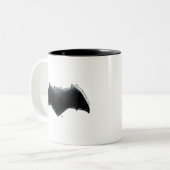 Justice League | Metallic Batman-symbool Tweekleurige Koffiemok (Voorkant links)